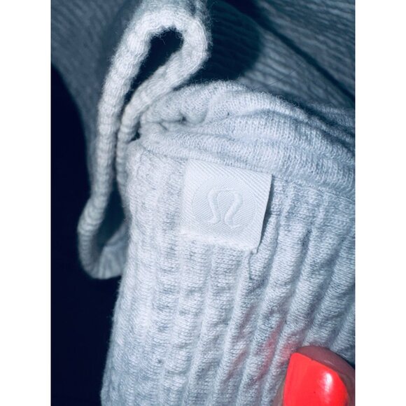 Lululemon Along the Way Cozy Dress Grey Mock Neck Knit Sweater Pocket Athleisure - Picture 9 of 10